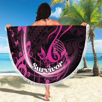Survivor Melody Pink Beach Blanket Breast Cancer Polynesian Pattern LT01 - Polynesian Pride