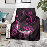 Survivor Melody Pink Blanket Breast Cancer Polynesian Pattern LT01 - Polynesian Pride