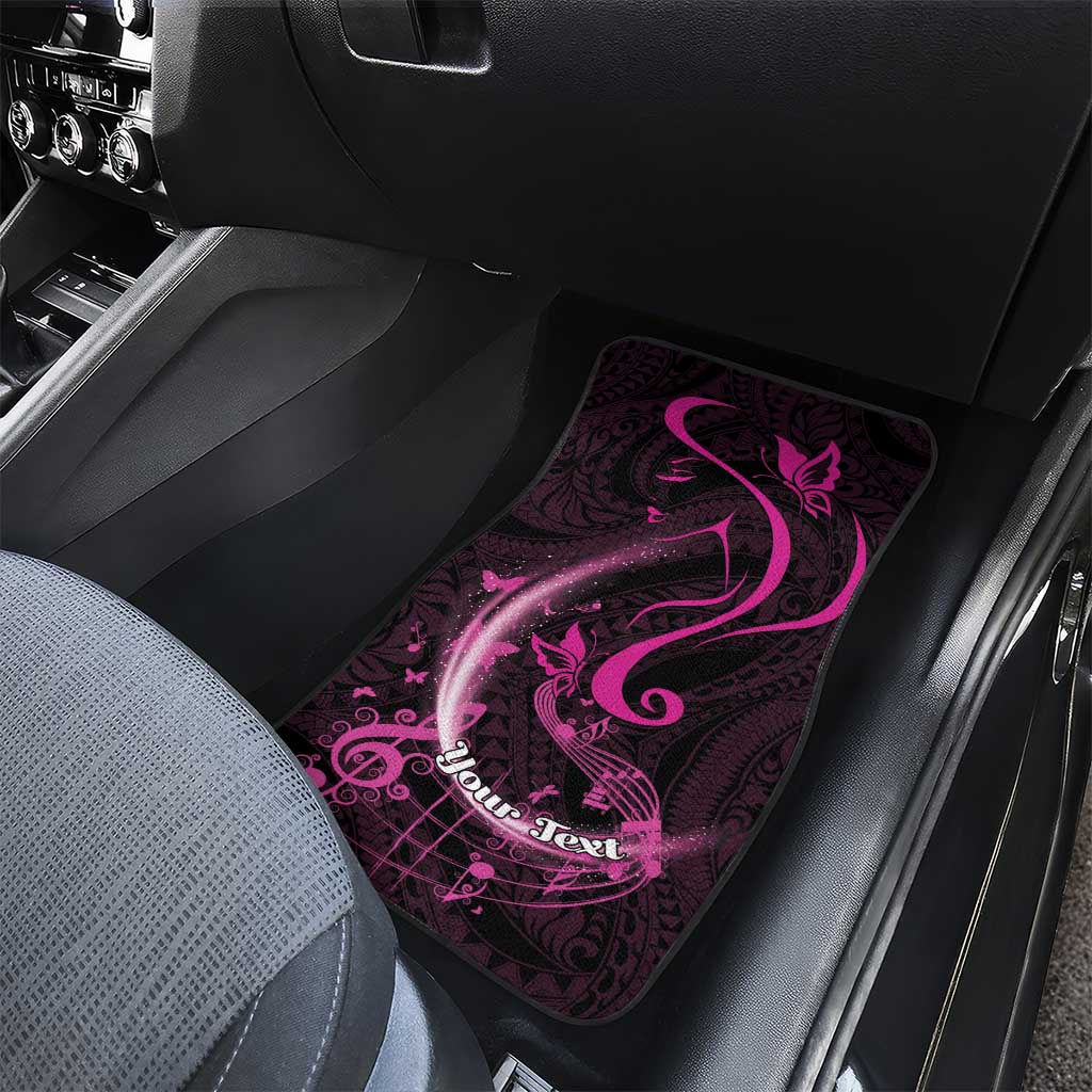 Survivor Melody Pink Car Mats Breast Cancer Polynesian Pattern LT01 - Polynesian Pride