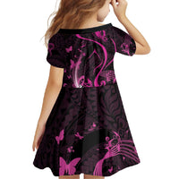 Personalised Survivor Melody Pink Family Matching Long Sleeve Bodycon Dress and Hawaiian Shirt Breast Cancer Polynesian Pattern