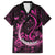 Personalised Survivor Melody Pink Family Matching Puletasi and Hawaiian Shirt Breast Cancer Polynesian Pattern