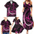 Personalised Survivor Melody Pink Family Matching Summer Maxi Dress and Hawaiian Shirt Breast Cancer Polynesian Pattern