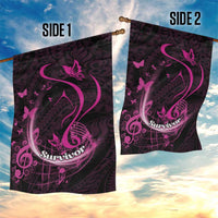 Survivor Melody Pink Garden Flag Breast Cancer Polynesian Pattern LT01 - Polynesian Pride