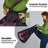 Survivor Melody Pink Grocery Bag Breast Cancer Polynesian Pattern