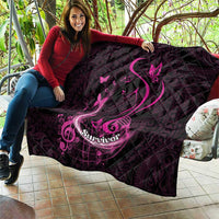 Survivor Melody Pink Quilt Breast Cancer Polynesian Pattern