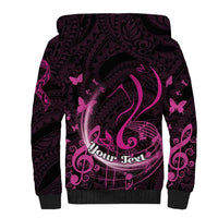 Personalised Survivor Melody Pink Sherpa Hoodie Breast Cancer Polynesian Pattern LT01 - Polynesian Pride