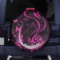 Survivor Melody Pink Spare Tire Cover Breast Cancer Polynesian Pattern LT01 - Polynesian Pride