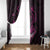 Survivor Melody Pink Window Curtain Breast Cancer Polynesian Pattern