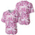 Pink Ribbon Hibiscus Tropical Pattern Baseball Jersey Breast Cancer