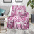 Pink Ribbon Hibiscus Tropical Pattern Blanket Breast Cancer