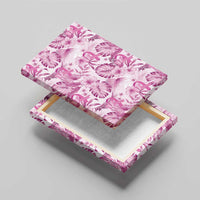 Pink Ribbon Hibiscus Tropical Pattern Canvas Wall Art Breast Cancer LT01 - Polynesian Pride