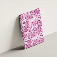 Pink Ribbon Hibiscus Tropical Pattern Canvas Wall Art Breast Cancer LT01 - Polynesian Pride