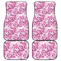 Pink Ribbon Hibiscus Tropical Pattern Car Mats Breast Cancer LT01 - Polynesian Pride