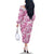 Pink Ribbon Hibiscus Tropical Pattern Family Matching Off The Shoulder Long Sleeve Dress and Hawaiian Shirt Breast Cancer