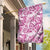 Pink Ribbon Hibiscus Tropical Pattern Garden Flag Breast Cancer