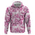 Pink Ribbon Hibiscus Tropical Pattern Hoodie Breast Cancer