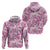 Pink Ribbon Hibiscus Tropical Pattern Hoodie Breast Cancer