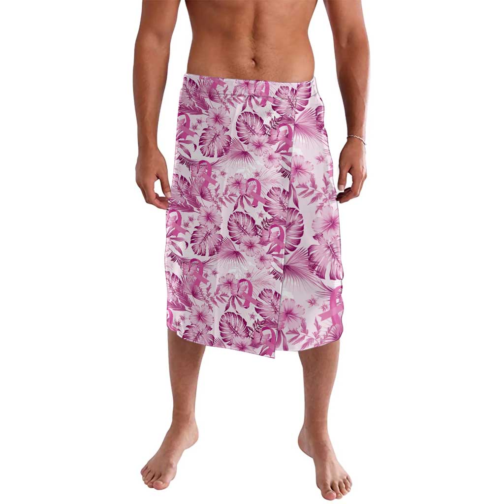 Pink Ribbon Hibiscus Tropical Pattern Lavalava Breast Cancer LT01 Pink - Polynesian Pride