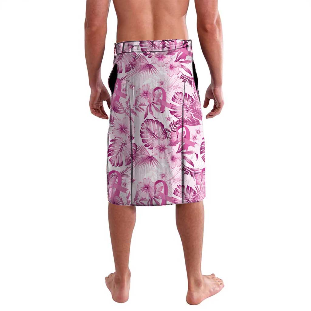 Pink Ribbon Hibiscus Tropical Pattern Lavalava Breast Cancer LT01 - Polynesian Pride