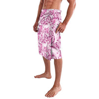 Pink Ribbon Hibiscus Tropical Pattern Lavalava Breast Cancer LT01 - Polynesian Pride