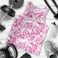 Pink Ribbon Hibiscus Tropical Pattern Men Tank Top Breast Cancer LT01 - Polynesian Pride
