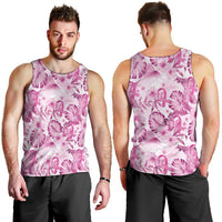 Pink Ribbon Hibiscus Tropical Pattern Men Tank Top Breast Cancer LT01 - Polynesian Pride