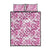 Pink Ribbon Hibiscus Tropical Pattern Quilt Bed Set Breast Cancer