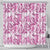 Pink Ribbon Hibiscus Tropical Pattern Shower Curtain Breast Cancer