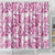 Pink Ribbon Hibiscus Tropical Pattern Shower Curtain Breast Cancer