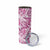 Pink Ribbon Hibiscus Tropical Pattern Skinny Tumbler Breast Cancer