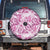 Pink Ribbon Hibiscus Tropical Pattern Spare Tire Cover Breast Cancer