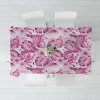 Pink Ribbon Hibiscus Tropical Pattern Tablecloth Breast Cancer LT01 Pink - Polynesian Pride