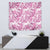 Pink Ribbon Hibiscus Tropical Pattern Tapestry Breast Cancer