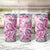 Pink Ribbon Hibiscus Tropical Pattern Tumbler Cup Breast Cancer