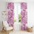 Pink Ribbon Hibiscus Tropical Pattern Window Curtain Breast Cancer