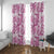 Pink Ribbon Hibiscus Tropical Pattern Window Curtain Breast Cancer