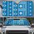 Fiji Masi All Blue Auto Sun Shade Tapa Pattern - Polynesian Pride