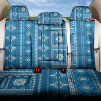 Fiji Masi All Blue Back Car Seat Cover Tapa Pattern - Polynesian Pride