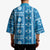 Fiji Masi All Blue Kimono Tapa Pattern - Polynesian Pride