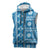 Fiji Masi All Blue Sleeveless Zip Hoodie Tapa Pattern - Polynesian Pride