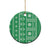 Fiji Masi All Green Ceramic Ornament Tapa Pattern - Polynesian Pride
