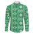 Fiji Masi All Green Family Matching Short Sleeve Bodycon Dress and Hawaiian Shirt Tapa Pattern - Polynesian Pride