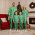 Fiji Masi All Green Christmas Pajama Set Tapa Pattern - Polynesian Pride