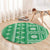 Fiji Masi All Green Round Carpet Tapa Pattern - Polynesian Pride