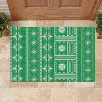 Fiji Masi All Green Rubber Doormat Tapa Pattern - Polynesian Pride