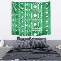 Fiji Masi All Green Tapestry Tapa Pattern - Polynesian Pride