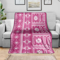 Fiji Masi All Pink Blanket Tapa Pattern - Polynesian Pride