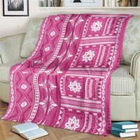 Fiji Masi All Pink Blanket Tapa Pattern - Polynesian Pride