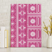 Fiji Masi All Pink Canvas Wall Art Tapa Pattern - Polynesian Pride