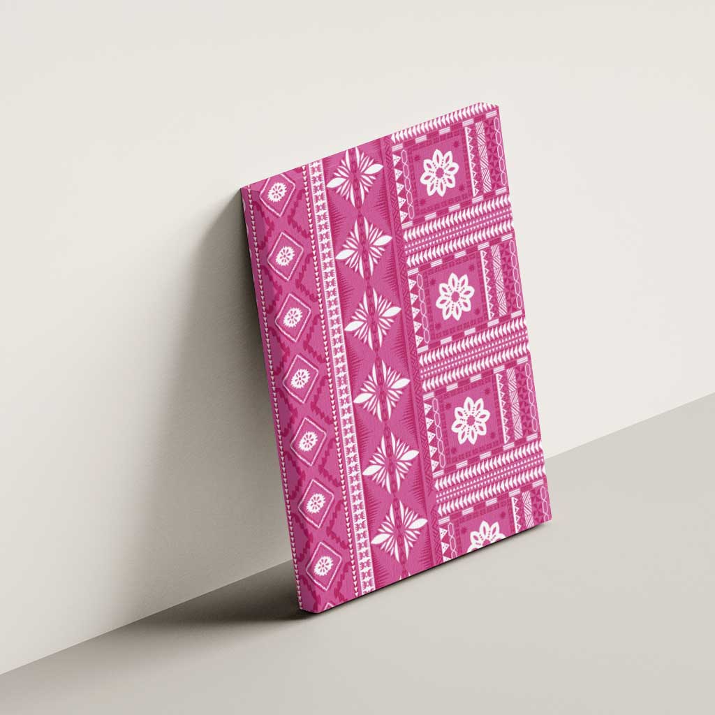 Fiji Masi All Pink Canvas Wall Art Tapa Pattern - Polynesian Pride
